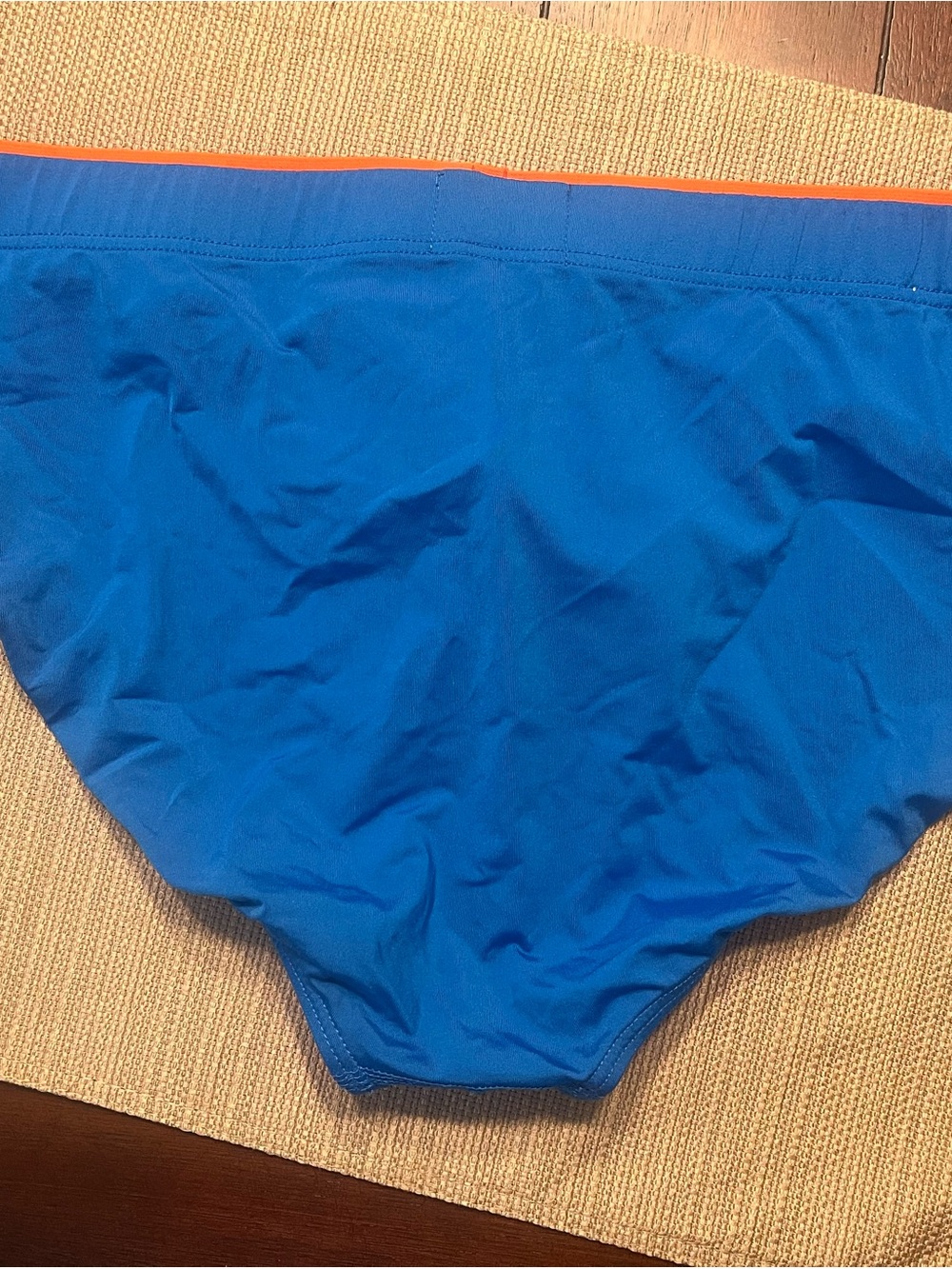 2xist Blue Briefs with Orange Waistband - Picture 4 of 7